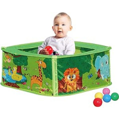 Knorrtoys 55311 Ball Pit Zoo with 25 Colourful Balls, Multi-Coloured