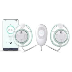 Elvie Stride (Double) - Hospital Safe, Absorbent, Application-Controlled Breast Pump - Hands-Free, Comfortable Electric Breast Pump with 2 Modes and 150 ml Capacity per Container