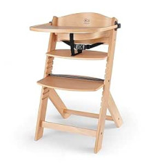 Kinderkraft Children's High Chair Enock, Made of Wood, 3-in-1 Low Chair, Baby Chair, Removable Parts