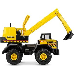 Tonka Heavy Duty Giant Excavator, Construction Toy for Children, Toy Vehicle for Creative Play, Development of Motor Skills, Yellow/Black, Gift for Boys & Girls from 3 Years