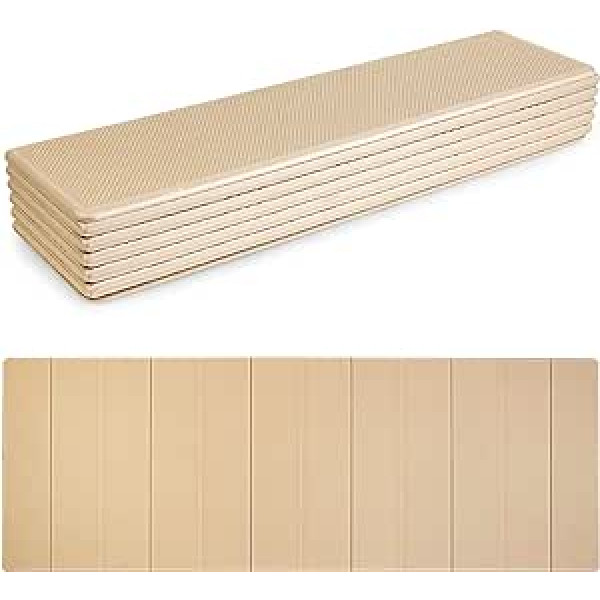 SPOKEY LUCY Foldable Yoga and Sports Mat 180 x 60 x 6 mm, 750 g | Non-slip, Stabilising and Safe | For Pilates, Fitness and Gymnastics | Made of 75% TPE and 25% Natural Fibres