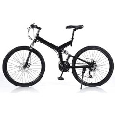 SENDERPICK 26 Inch Folding Bike, 21 Speed Mountain Bike for Adults, Folding Bike, City Bike, Camping Folding Bike