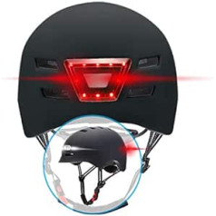 BEEPER Unisex Youth ME135S-N Integrated Illuminated Helmet, Black, S