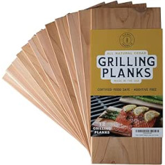 Old Mill Trading Co. 12 x Cedar Boards for Grilling Salmon and More