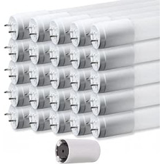 pureled Pack of 25 LED Fluorescent Tubes 150 cm Glass T8 G13 24 W Neon Tube Lamp Tubes Neutral White