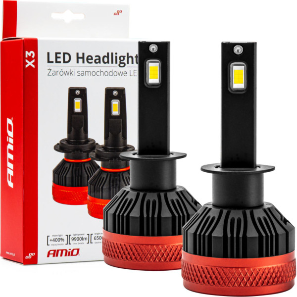 LED car bulbs x3 series canbus amio h1 amio-02977