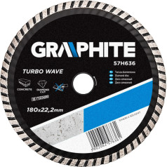 Graphite Diamond disc 180 x 22.2 mm, turbo wave