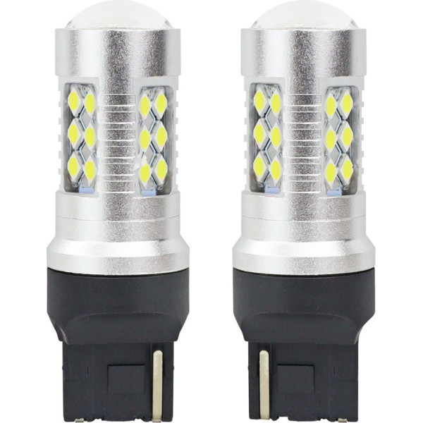 LED bulbs canbus 3030 24smd t20 7440 w21w white 12v 24v amio-01173