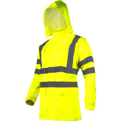 Warning jacket rainproof, yellow, 