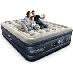 iDOO Queen Air Mattress, Air Bed Self-Inflating with Electric Air Pump, Quick Inflation/Deflation in 3 Minutes Inflatable Mattress, for Camping Trips, Holidays 203 x 152 x 46 cm, 295 kg Max