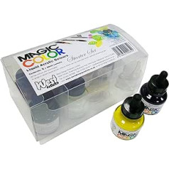 Magic Colour RS420850 Einführungsset, 8 Flaschen Ideal für Airbrushing, Lavierungen, Aquarelleffekte und vieles mehr