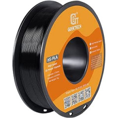 GEEETECH HS-PLA Filament 1.75 mm pla Filament for High-Speed 3D Printers, 1 Spool, 1 kg, Black