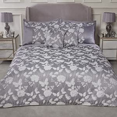 Emma Barclay Single Duvet Cover Set Butterfly Design 100% Polyester Silver