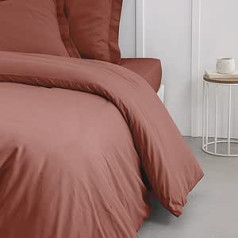 Today Double Duvet Cover 240 x 260 cm Cotton Terracotta