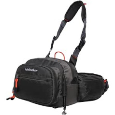 Kylebooker Fly Fishing Chest Pack Tackle Storage Hip Bag River Fishing Waist Pouch, Green (Army Green), fly fishing