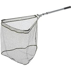 Cormoran - Folding Landing Net Ultra Strong 3 Pieces - 70 x 70 cm 3.10 m 15 x 8 mm - Rubberised