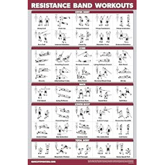 QuickFit Resistance Bands Exercise Poster - Double Sided Laminated 18x27