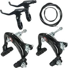 CYSKY Bicycle Brake Set, Front and Rear C-Type Brake Calipers, Includes Inner and Outer Cables and Bicycle Brake Lever Kit for MTB Road Bike