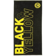 Borussia Dortmund BVB Bath Towel 70 x 140 cm Black