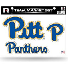 Rico Industries NCAA Pittsburgh Panthers Die Cut Team Magnet Set Sheet, Blue, 8.5