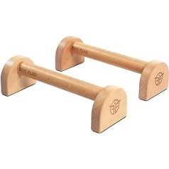 Eric Flag Parallettes - Premium Push-Up Handles for Fitness, Gym, Calisthenics & Yoga, Wooden Parallettes Calisthenics, Handstand Grips, Push Ups, Push Up Bar for Indoor and Outdoor Use, Non-Slip