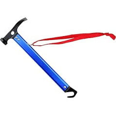 XYXXBB 4.3 x 1.1 x 1.1 Inch Outdoor Hiking Camping Hammer Camping Aluminium Alloy Multifunctional Tent Hammer Removal Hammer (Colour: Blue)