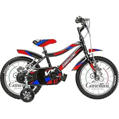 BICICLETTE CANELLINI Vortex Kinderfahrrad MTB 14 – Räder 14 Zoll (schwarz/rot)