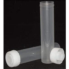 Screw Tubes Plastic Plastic Tubes 30/126 Laboratory 100 Pieces Test Tubes Plastic Geocaching Fa.ars