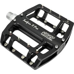 NC-17 Sudpin II Pro Aluminium Platform Pedals / Bicycle Pedals MTB / Mountain Bike Pedal / BMX Pedal / Two Ball Bearings + Cr-Mo Axle / Includes Spare Pins