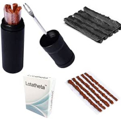 Lotatheta Reparaturset für schlauchlose Reifen für Fahrradreifen, Stopfen, Werkzeug zur Reparatur von Reifenreparaturen, für Mountainbikes und Mountainbikes, mit 15 Streifen (5 x 1,5 mm + 5 x 2,5 mm +