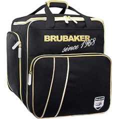 Brubaker Super Grenoble Ski Boot Bag Helmet Bag Backpack Carrying System with Shoe Compartment – Black Gold