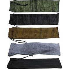 MiOYOOW Pack of 5 pistol socks, gun socks, lightweight weapon socks with bundle design for outdoor hunting enthusiasts (16 x 4 inches)