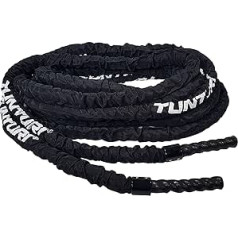 Tunturi Battle Rope mit Canva-Überzug, Fitnessseil in 10 Meter oder 15 Meter