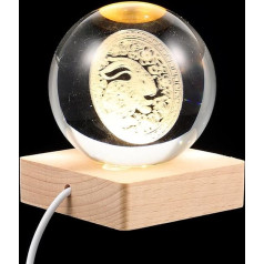 OSALADI Rabbit Crystal Ball USB Desk Lamp Couple Gifts Animal Figures for Children Crystal Ball with LED Light Rabbit Crystal Ball Lamps with Animal Figures Creative Night Light China