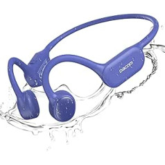 DACOM Bone Conduction Headphones Wireless Bluetooth 5.3 Sports Earphones IPX7 Waterproof 2 in 3 Open Ear Headset for Running Hiking Driving Training - Blue