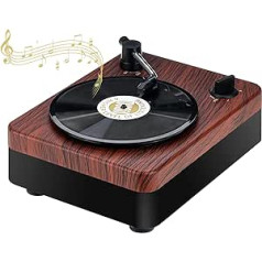 Topretty Bluetooth Speaker, Turntable Design Bluetooth Speaker, Portable Wireless Bluetooth Speaker Sound, Support TF Card, AUX Cable