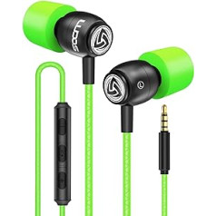 LUDOS Clamour In-Ear Headphones - Wired Earphones with Microphone and Bass, Premium Audio Quality, Memory Foam, Reinforced Cable, Headphones with Volume Control for iPhone, Apple, iPad