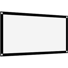 Projector Screen, 40 Inch / 60 Inch / 72 Inch / 84 Inch / 100 Inch / 120 Inch 16:9 HD Thick Portable, Wrinkle-Free, Soft White Polyester Projection Screen with Double Sided Curtain (120 Inches)