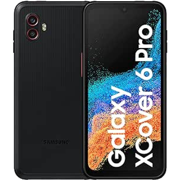 Samsung Galaxy XCover6 Pro Android Smartphone, Waterproof, 6.6 Inch Display, 6GB RAM and 128GB¹ Internal Memory, Expandable², 4050mAh³ Battery, Black [Italian Version]