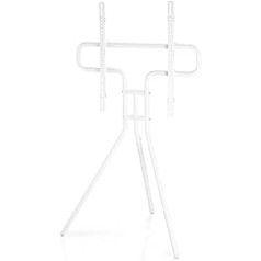 Hama TV Ständer im Staffelei Design (stabiler Fernsehständer für 37-75 Zoll, höhenverstellbarer TV Stand als Tripod, kompaktes TV Stativ, VESA kompatibler Bodenständer) weiß