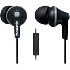 PANASONIC RP-TCM125-K TCM125 Earbuds with Remote & Microphone (Black)