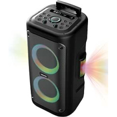 Vocal-Star Portable Party Speaker Loud - Deep Bass Speakers 110dB 300W Stunning Lighting Effects Wireless USB MP3 Microphone Inputs Home Disco Outdoor (VS-Phoenix)