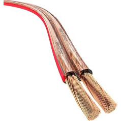 KabelDirekt Speaker Cable, Made in Germany, Pure Copper, 50 m (2 x 4 mm² HiFi Audio Speaker Cable for Speakers & Surround Systems, Pure Copper, with Polarity Marking)