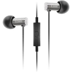 final E2000CS Noise Isolating In-Ear Headphones with Microphone and Remote Control Aluminium Silver