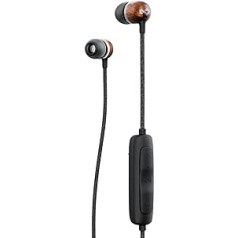 House of Marley Smile Jamaica Wireless 2 In-Ear Headphones - Noise Isolating Bluetooth Headphones, 9 Hours Playtime, Quick Charger, IPX-4 Waterproof, Microphone, FSC Certified Wood