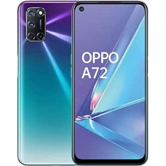 oppo A72 Smartphone 128 GB, 4 GB RAM, Dual SIM, Aurora Purple