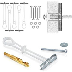 CondoMounts MSK8001 Steel Stud TV Mounting Kit | Metal Stud Anchor | TV Mount Metal Stud | Holds 200lbs on Steel Studs | Includes 6 Elephant Anchors (1/4) Set & 1 Pilot Head Titanium Drill