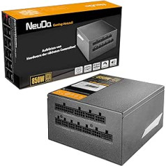 NEUDA PC Power Supply ATX 850W 80Plus Gold with Cable Management Black