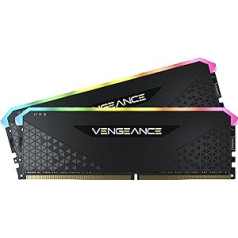 Corsair Vengeance RGB RS 32GB (2 x 16GB) DDR4 3600MHz C18 Memory (Dynamic RGB Lighting Compatibility with Intel 300/400/500 & AMD 400/500 Series) Black