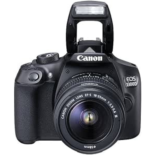 Canon EOS 1300D Digitale Spiegelreflexkamera (18 MP, APS-CCMOS-Sensor, WLAN mit NFC, Full-HD, Kit inkl. EF-S 18-55mm III Objektiv) schwarz